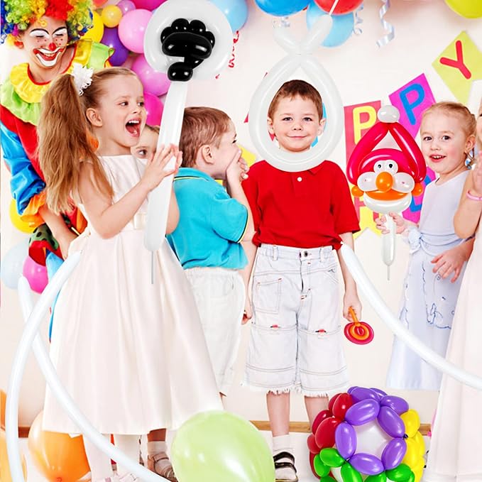 260 Balloons White Twisting Animal Balloon Thickening Latex Modeling Long Magic - Image 6