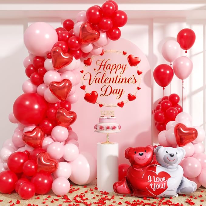 Valentines Day Balloons Garland Arch Kit by Unknown