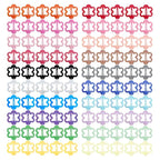 ECADY 100-Piece Metal Snap Hair Clips for Girls, Toddlers, and Kids Barrettes Perfect for Fine Hair, Thick Hair, and More - Featuring petal-shaped Designs