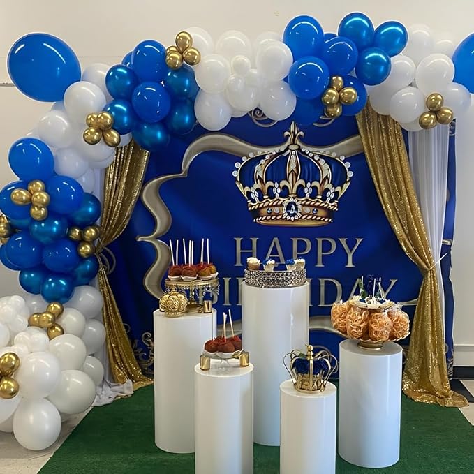 Royal Blue and Gold Balloons - Image 6