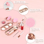 23 Pcs Rose Gold Esthetician Supplies 3 Stainless Steel Facial Mask Mixing Bowls 3 Facial Fan Brushes 3 Flat Brushs Skincare Tray 3-Compartment Serving Tray 12 Compressed Facial Sponges for Skin Care