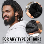 Men Shower Cap For dreadlocks, braids, curls, locs, curly Hair. Waterproof, Reusable, Large shower cap for mens hair. Terry cloth lined, elevated, sleek looking shower caps (Black Camouflage)