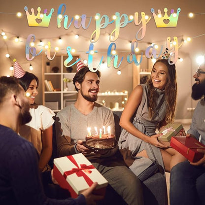 TaoBary 167 Pcs DIY Banner Kit Happy Birthday Glitter Banner Customizable - Image 5