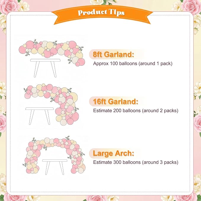 Pink and Yellow Balloon Arch Kit - Image 8