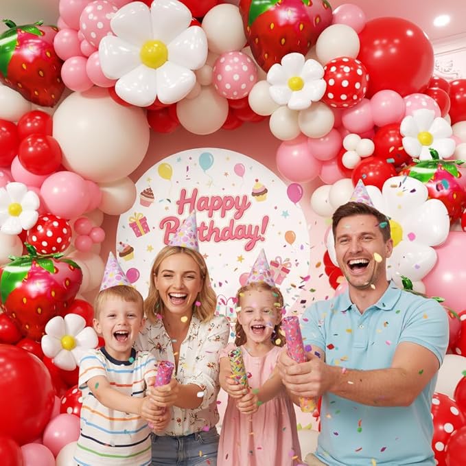 Strawberry Balloon Arch Kit 188Pcs - Image 7
