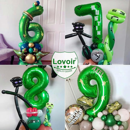 Dark Green 27 Number Balloons, 40 Inch Giant Number 27 Balloons Foil Mylar - Image 7