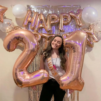 Rose Gold 21 Balloon - Image 3