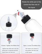6 Pcs 8oz Plastic Squeeze Bottles with Twist Top Cap, 250ml Clear Dispensing Bottles, Empty Squirt Bottle for Liquids, Sauces, Arts, Crafts, Travel