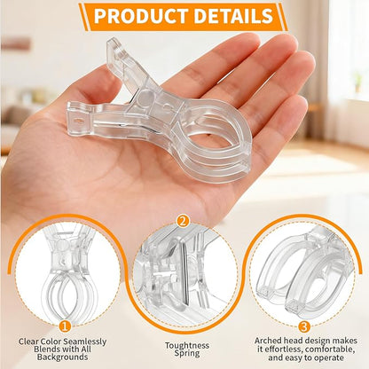 Muitcdo 10 Pack Balloon Arch Clips, Large Clear Spring Clamps - Image 4