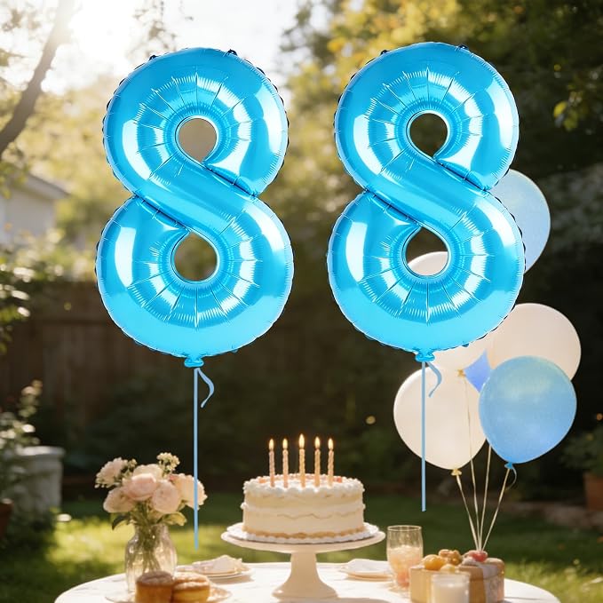 40 Inch Number 88 Balloons for 88th Birthday Party Decorations, 0-100 Jewelry - Image 3