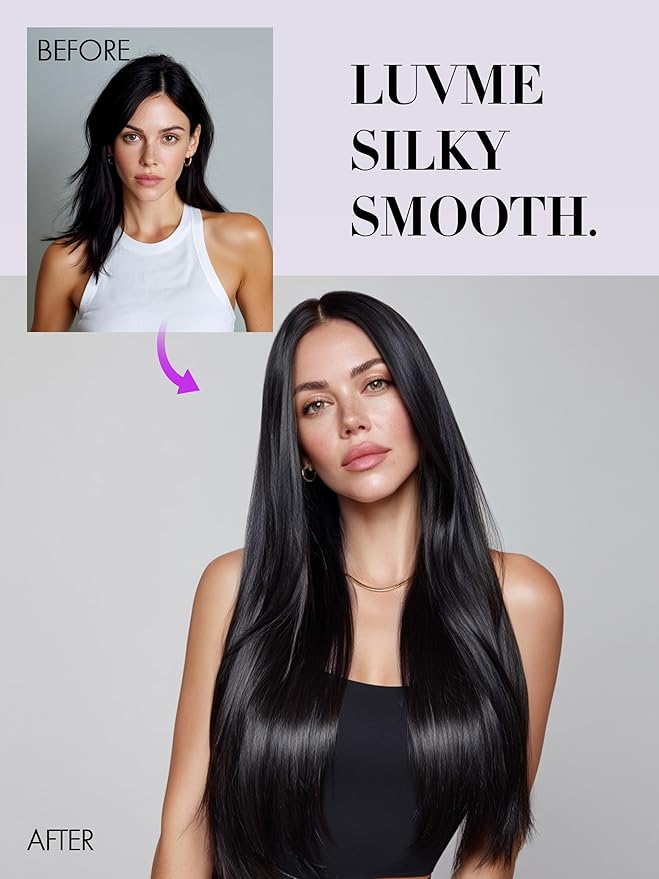 LUVME Invisible Clip in Hair Extensions Real Human Hair, 16 inch 2 Pack 220g 12Pcs, Natural Black Remy Human Hair Extensions Clip ins for Women, Natural Human Hair