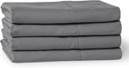 Bare Home Microfiber Bulk Pillow Cases - Standard/Queen Size Set of 4 - Cooling Pillowcases - Double Brushed - Grey Pillowcases 4 Pack - Easy Care (Standard - 4 Pack, Grey)