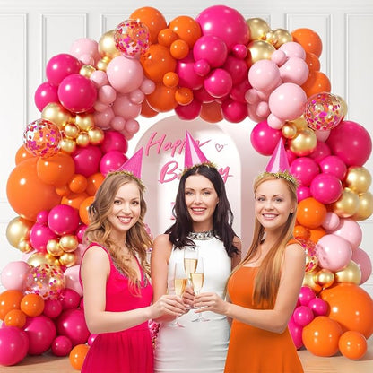Pink and Orange Balloon Arch Kit - Image 5
