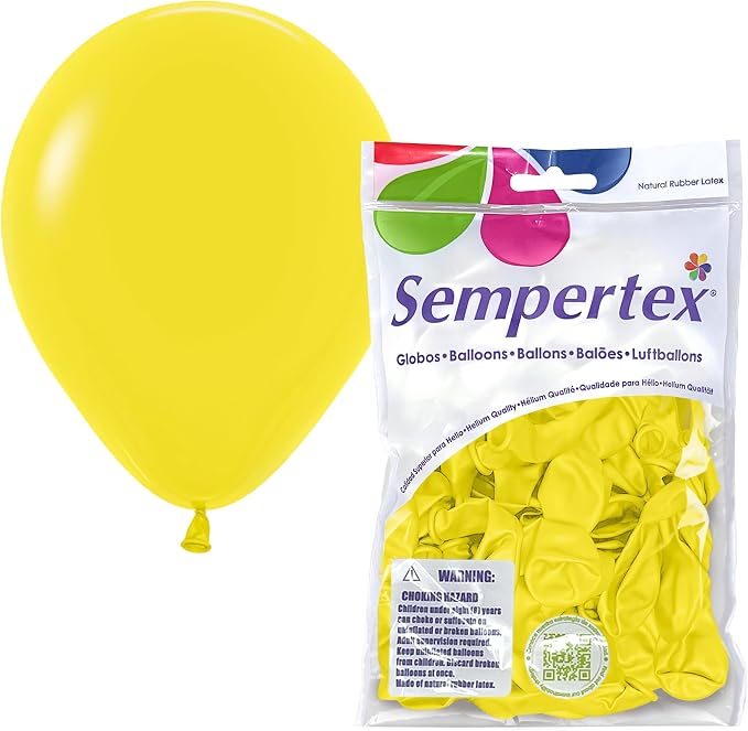 Sempertex Fashion Yellow Balloons, 5 Inch, Graduation, Baby Shower, Anniversary by Sempertex