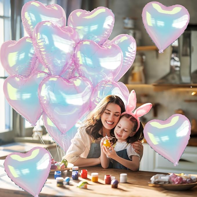 Iridescent Heart Balloons - Image 8