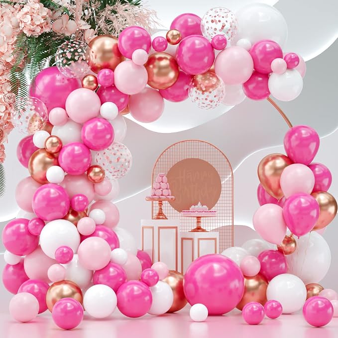 Pink Balloons Arch Kit, Graduation, Valentine's Party Supplies Decoration by FHEKFNG