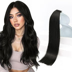 Sunny Hair Extensions Tape in Human Hair Natural Black Tape in Hair Extensions Human Hair 18 inch Remy Tape in Extensions Skin Weft 50g 20Pcs
