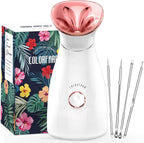 Colorfarm Facial Steamer Nano Ionic: Face Steamer Deep Cleaning Unclogs Pores - Humidifier Hot Mist Home Sauna Spa for Women Men Sinuses Moisturizing