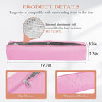 Professional Hot Hair Tools Organizer Bag Portable Travel Heat Resistant Storage Case Pouch for Curling Irons, Flat Irons, Hair Straightener and Styling Tools(17.7" x 3.2"x 3.2")