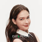 EVITA PERONI Hair Band for Eyewear, No Pressure, Non Slip Fashion Thin Headbands for Women - Dazzling Brown - Hairband for Women's Hair