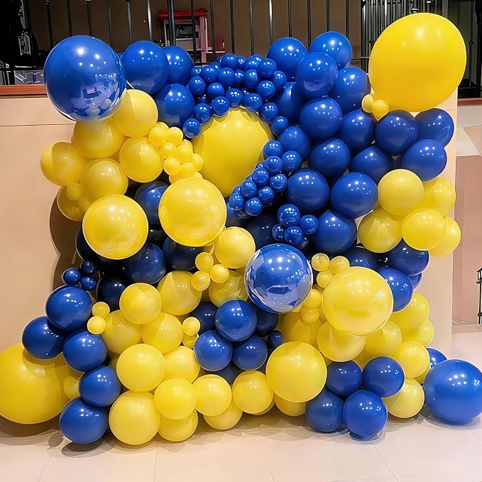 YMSZ Blue and Yellow Balloons Arch Kit, Graduation, Baby Shower Party - Image 4