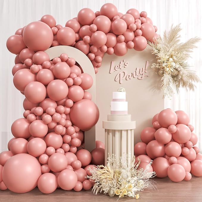 Awenztech 110pcs Dusty Pink Balloon Arch Garland Kit 18 12 10 5 inch | Wedding by Awenztech