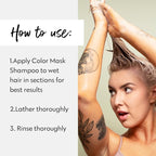 FOUR REASONS Color Depositing Shampoo for Color Treated Hair - Platinum Blonde/Grey, Sulfate Free Grey Hair Toner, , 8.45 Fl Oz