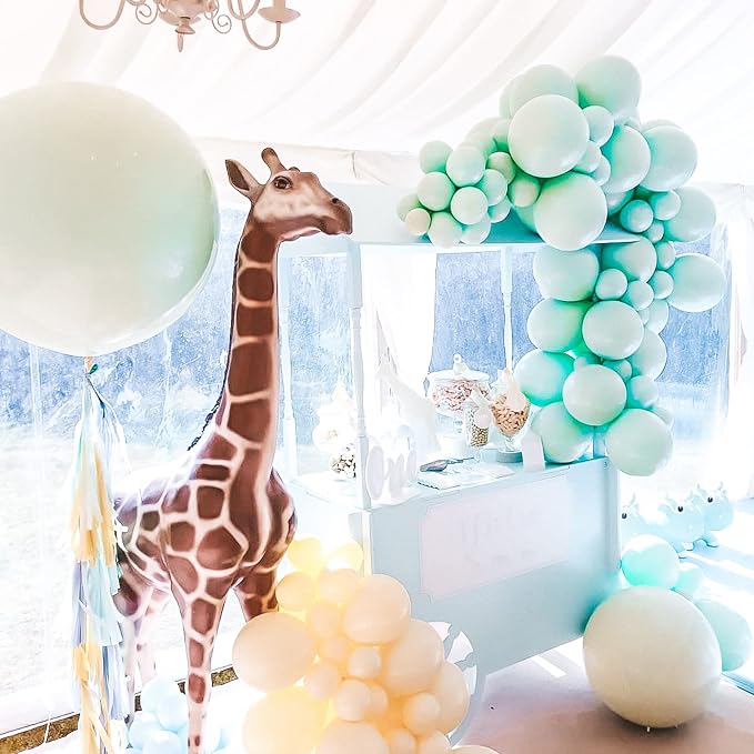 Voircoloria 130pcs Mint Green Balloons Garland Arch Kit, 18 12 10 5 Inch | - Image 8