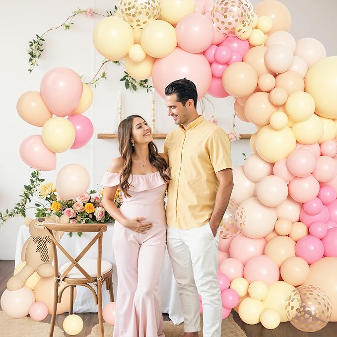 Amandir 153pcs Pink and Yellow Balloon Arch Garland Kit Different Sizes | 18 12 - Image 6