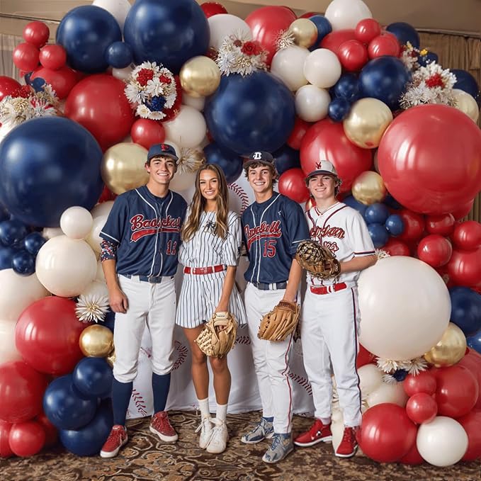Red White and Blue Balloons Arch Kit 119 PCs Double Stuffed | Classic Luxury - Image 3