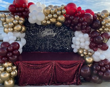 Burgundy Balloon Arch Kit, Different Size Balloons - Image 6