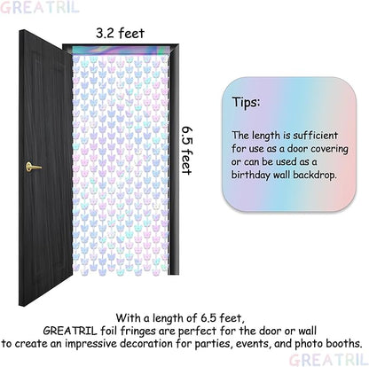 Iridescent Butterfly Fringe Party Backdrop - Image 4