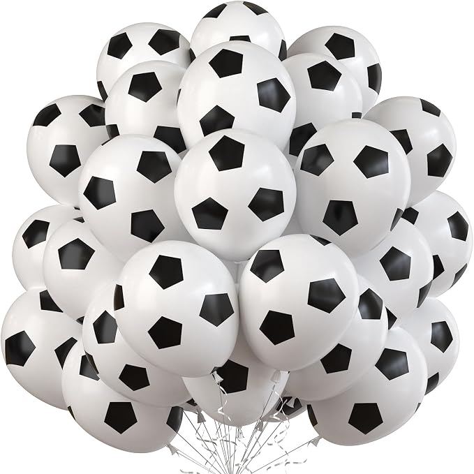 35 Pcs Soccer Ball Balloons, Soccer Party Decorations Supplies by Isndare