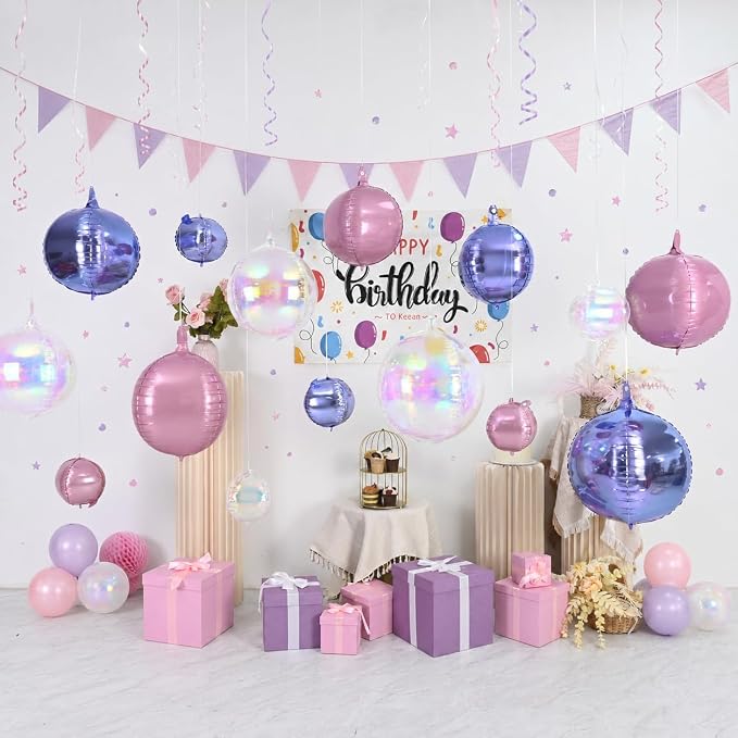 Iridescent Pink Purple Balloons - Image 8