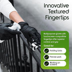 Inspire HEAVY DUTY ORIGINAL Stretch Nitrile Black Gloves Disposable Latex Free | Food, Mechanic, 6mil Black or 8 Mil Orange