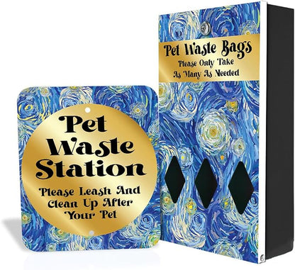 Zero Waste USA - DISPENSE-ART™ Roll Bag Dispenser & Sign - Starry Night | by ZEROWASTEUSA