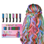MSDADA New Hair Chalk Comb Temporary Hair Color Dye for Girls Kids with Light Color Hair, Washable Hair Chalk for Girls Age 4 5 6 7 8 9 10 Birthday Cosplay DIY, Christmas