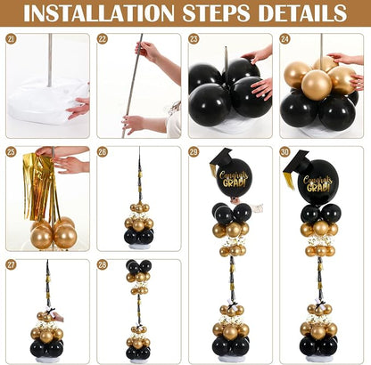 2 Sets 2026 Graduation Party Decorations 6.6ft Balloon Column Stand Kits Height - Image 6