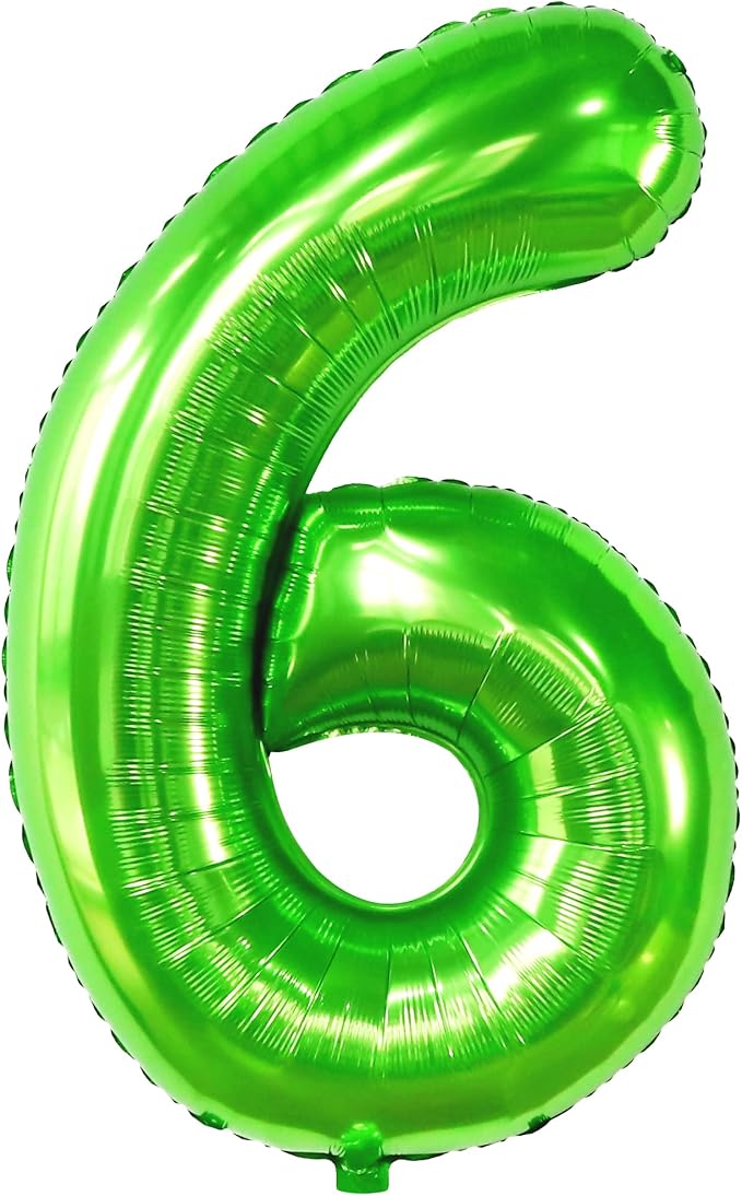 KatchOn, Giant Light Green Number 6 Balloon, 40 Inch | 6th Birthday Balloon | - Image 9