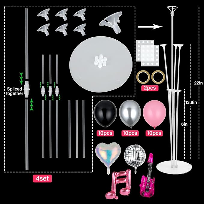 4 Sets Music Party Balloons Stand Kit - Image 2