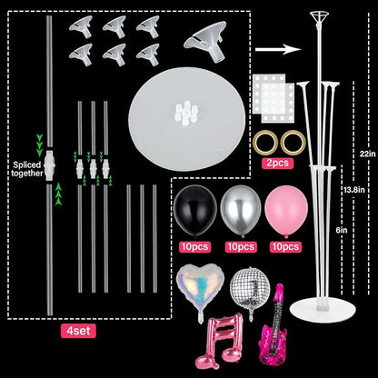 4 Sets Music Party Balloons Stand Kit - Image 2