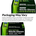 Inspire HEAVY DUTY ORIGINAL Stretch Nitrile Black Gloves Disposable Latex Free | Food, Mechanic, 6mil Black or 8 Mil Orange