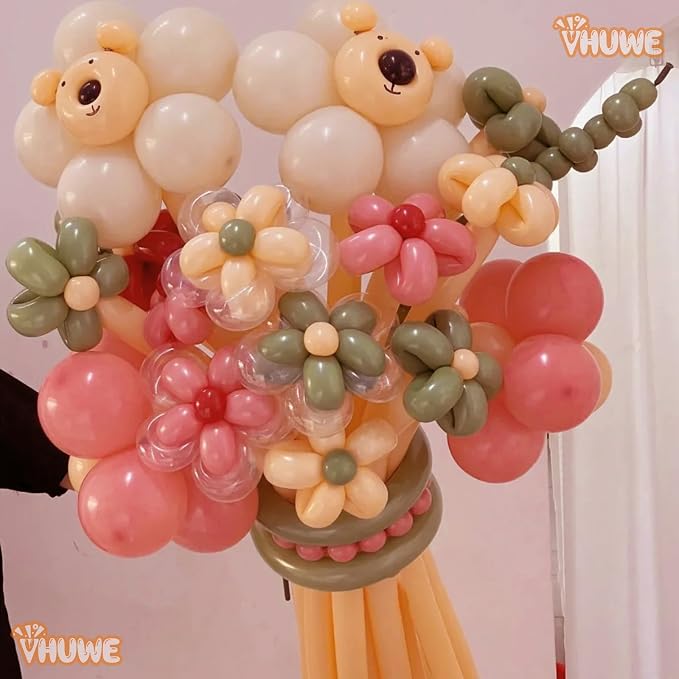 260 Balloons Blush Pink, Thickened 100 Pack Long Balloons Twisting Skinny Magic - Image 3