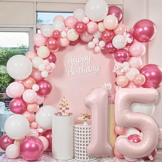 Light Pink Sweet 15th Birthday Balloon - Image 5