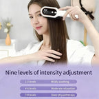 Head Brush Massage, Red & Blue Light Scalp Massager Brush for Hair & Scalp Care, Automatic Vibrating Head Massager with Multiple Modes, Gentle Comb for Home Relaxation & Daily Grooming