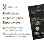 Marie-José Henna Dye - Professional Henna Tint for Spot Coloring - Covers Grey Hair - Root Touch Up - Good for 50 Applications (5 Colors Set)