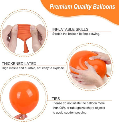RUBFAC 135pcs Orange Balloons Different Sizes 18 12 10 5 Inches, Burnt Orange - Image 3