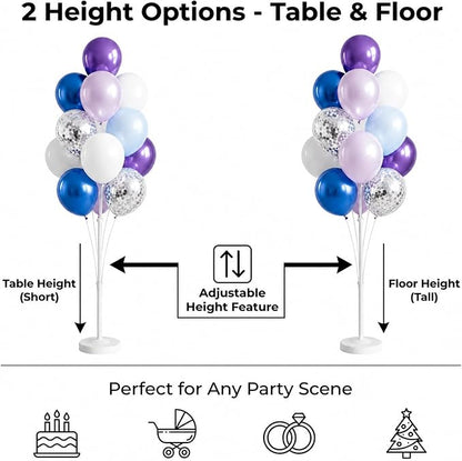 Blue Purple Balloon Column Kit for Floor or Table Decor for Party | Use it at a - Image 3