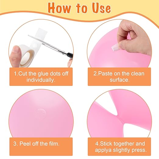 Hoewina 2000pcs Clear Glue Point Dots Glue Tape - Image 3
