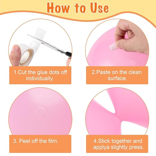 Hoewina 1000pcs Clear Glue Point Dots Glue Tape - Image 3